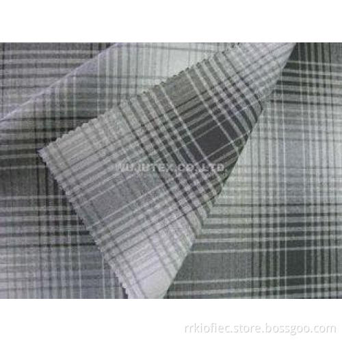 63% Polyester 34% Rayon 3% Spandex, TR Span Check Fabric, R